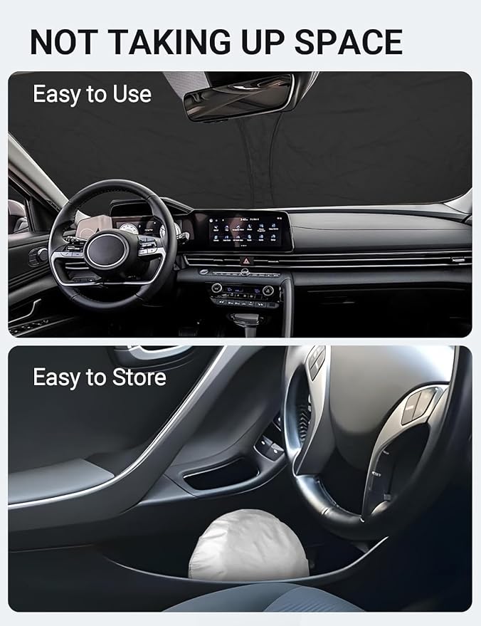 Proadsy Windshield Sun Shade for Hyundai Elantra 2021-2025 2026 4-Layer - Image 8
