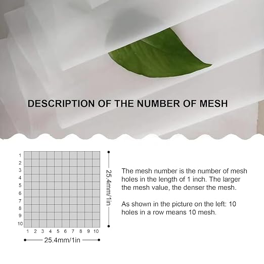 Nylon Mesh Fabric, 60 80 100 120 200 250 300 350 400 500 Mesh Filter, Reusable - Image 6
