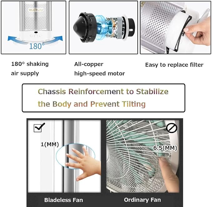 Tower Fans for Bedroom 90° Oscillating Fans for Indoors 28.9 * 9.3 * 3.5 - Image 6