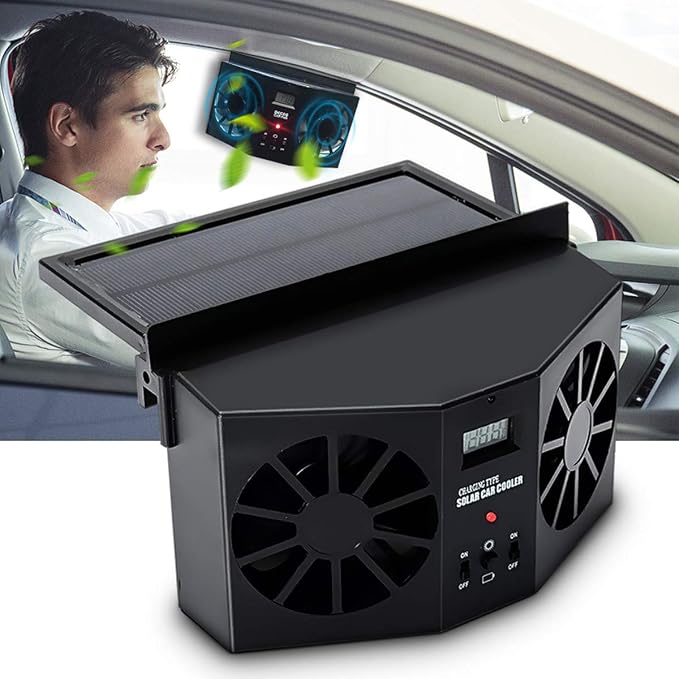MACHSWON Solar Car Fan, Car Window Fan, Solar Powered Car Exhaust Fan, Car - Image 2