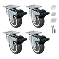 2" Caster Wheels Set of 4 Heavy Duty No Noise Castors by PLOZEC