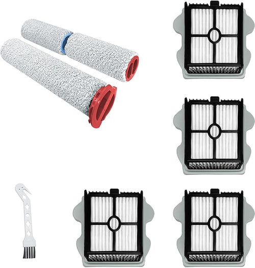 1 Set Main Brush + 4 PCS Filters + Cleaning Brush Replacement Parts Compatible by NUHFUFA