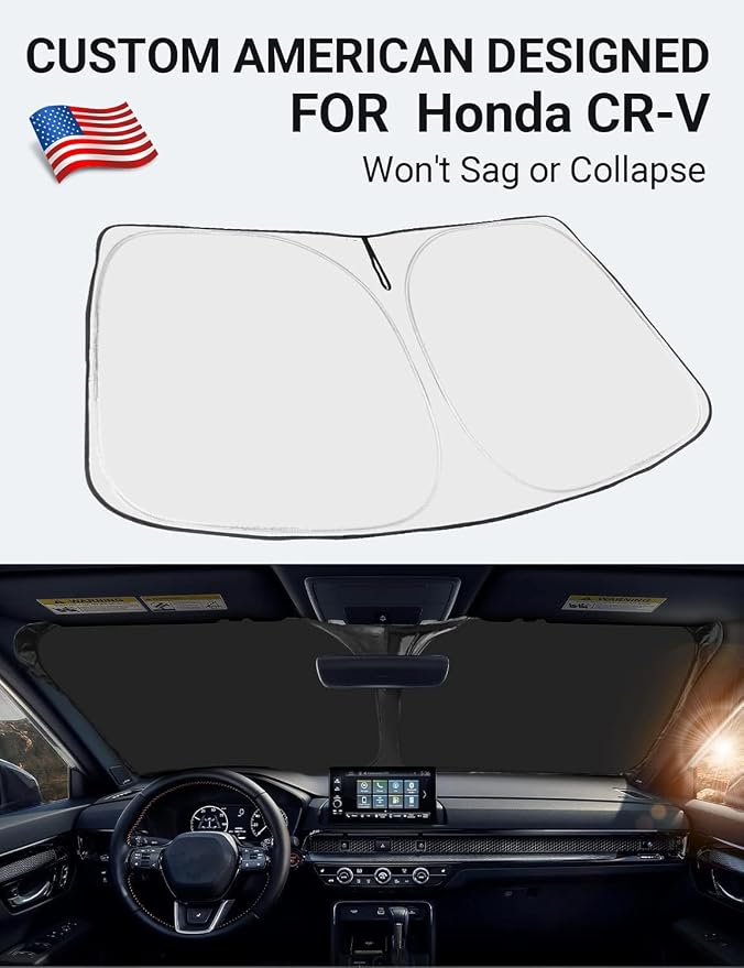 Proadsy Windshield Sun Shade for Honda CRV 2023 2024 2025 2026 4-Layer Foldable - Image 2