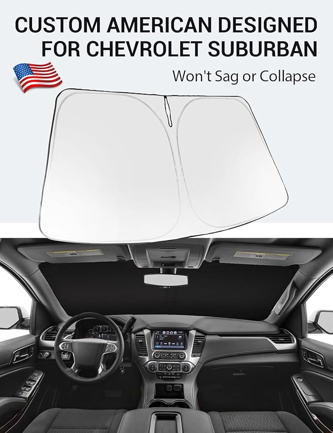 Proadsy 2026 Upgrade Windshield Sun Shade Custom Fit 2015-2020 Suburban - Image 2