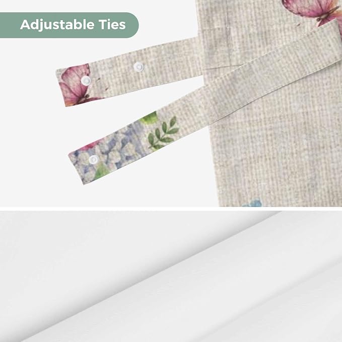 Farmhouse Spring Tie Up Valance Curtains - Image 7