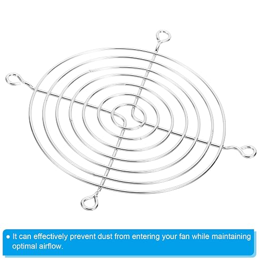 PATIKIL 110mm Fan Grill with Screws, 5 Pack Chrome Plated Iron Frame Ventilator - Image 4