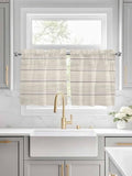 Vintage Country Wooden Board Window Valance Curtains, Gradient Wood Grain Line by IDOWMAT