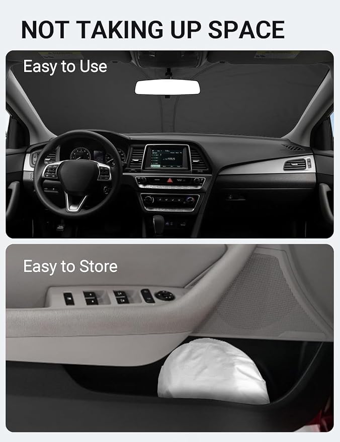 Proadsy 2026 Upgrade Front Windshield Sun Shade Foldable Sunshade Protector - Image 8