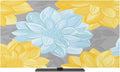 Blue Yellow Floral Abstract Style Indoor TV Cover, Elastic TV Screen Protector by Unknown