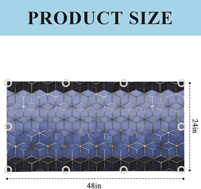 2x4 ft Fluorescent Light Cover for Ceiling Abstract Blue Black Gradient - Image 3