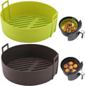 Air Fryer Silicone Liners 4QT For Ninja AF101, 2 Pack BPA Free Platinum Air by NEWITEE