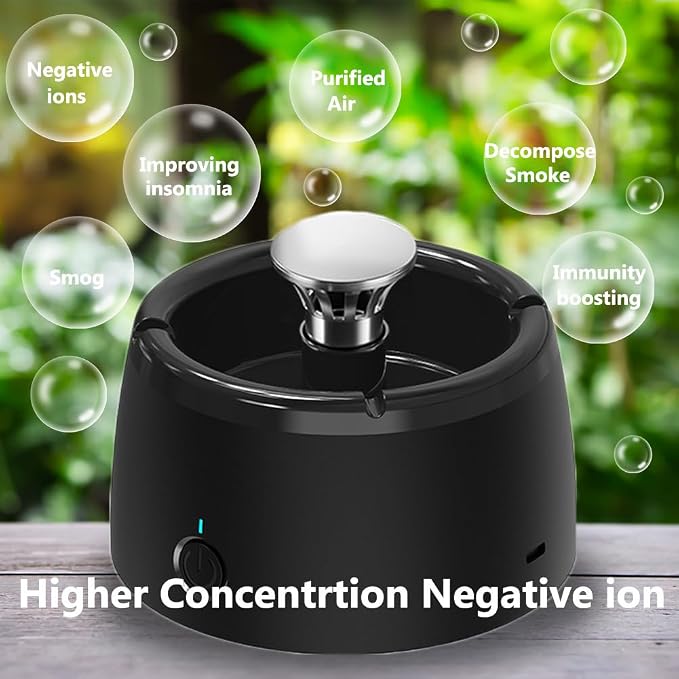 Smokeless Ashtray Smoke Removing Multifunctional 2 in 1 Air Purifier Portable - Image 3