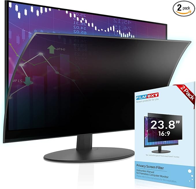 FILMEXT 2 Pack 23.8 inch Computer Privacy Screen Filter, Removable Computer by FILMEXT