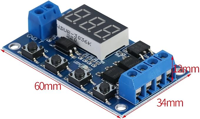 DC Timer Module, Timer Switch Module, Cycle Delay Timer Switch, Turn On/Off - Image 8