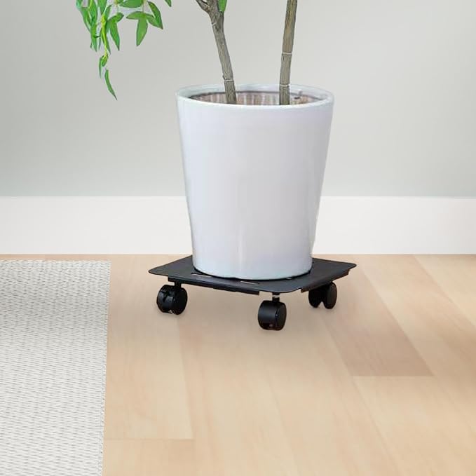 Plant Stand with Wheels Potted Plant Mover Portable Sleek Moveable Flowerpot - Image 4