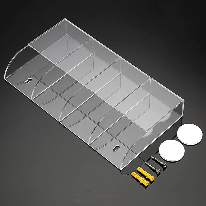 Hipiwe Wall Mount Remote Control Holder Clear Acrylic Media Organizer Remote - Image 9
