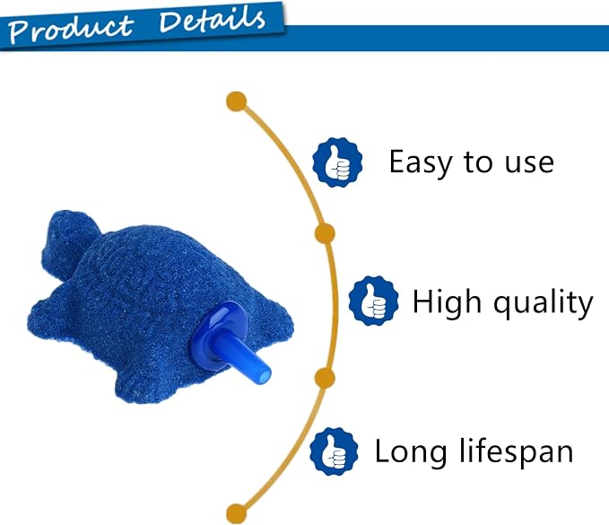 2 PCS Turtle Aquarium Bubble Air Stone Professional Aquarium Aerator Fish Tank - Image 3