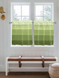 Gradient Green Wooden Board Window Valance Curtains, Retro Country Wood Grain by IDOWMAT