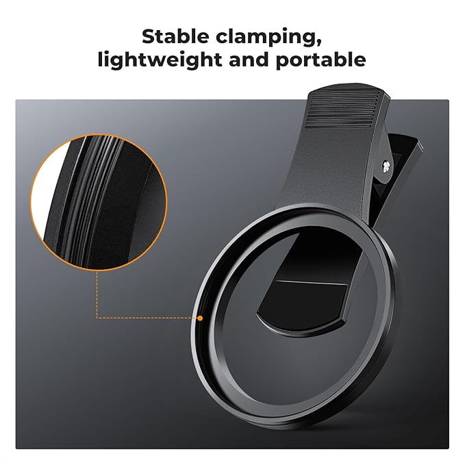 K&F CONCEPT 67mm Clip-on CPL Phone Camera Lens Filter Kit, Circular Polarizer - Image 5