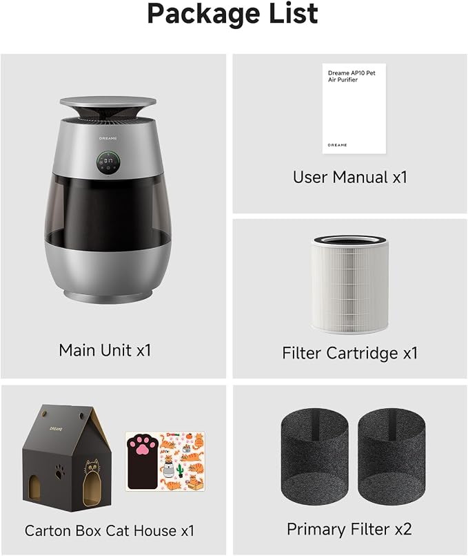 Dreame Pet Air Purifier AP10, Suck Up Floating Cat Dog Hair Dander, NeverChange - Image 9