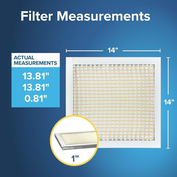 Filtrete 14x14x1 Air Filter MERV 5, MPR 300 Basic Dust Defense, Removes Lint & - Image 2