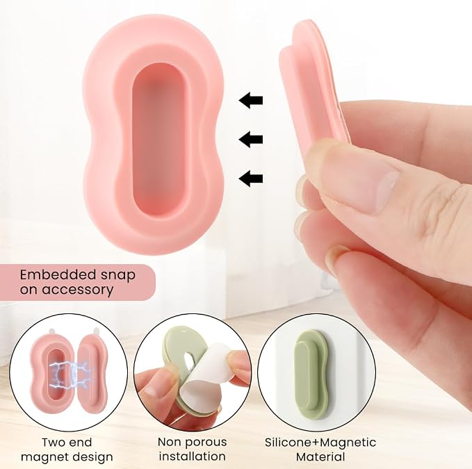6 Pack Magnetic Remote Control Holder Wall Mount, Silicone Magnetic Organizer - Image 3