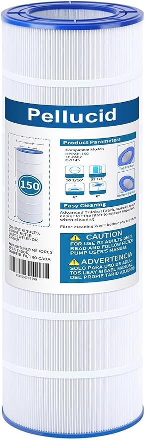 CC150 Pool Filter Cartridge Compatible by PELLUCID