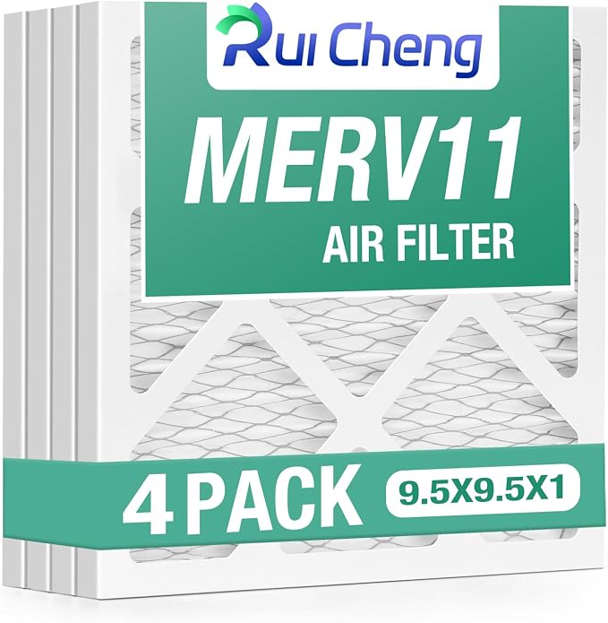 4 Pack Updated 9x9x1Air Filter, pertain Merv 11 HVAC Pleated A/C Furnace Filters by Unknown