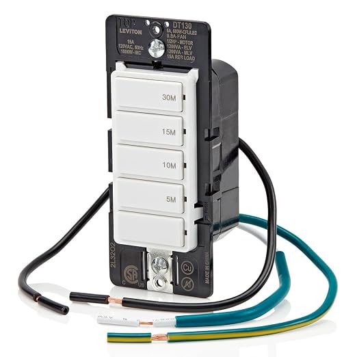 Leviton Countdown Timer Switch for bathroom fan and household lights, - Image 11
