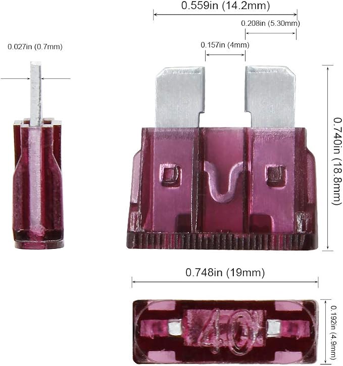 AHL 100PCS Standard Fuses Kit, Car Fuses Assortment Kit, Standard Blade Fuses - Image 5