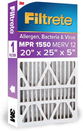 Filtrete 20x25x5 AC Furnace Air Filter, MPR 1550, MERV 12, Fits Trion AirBear by Filtrete