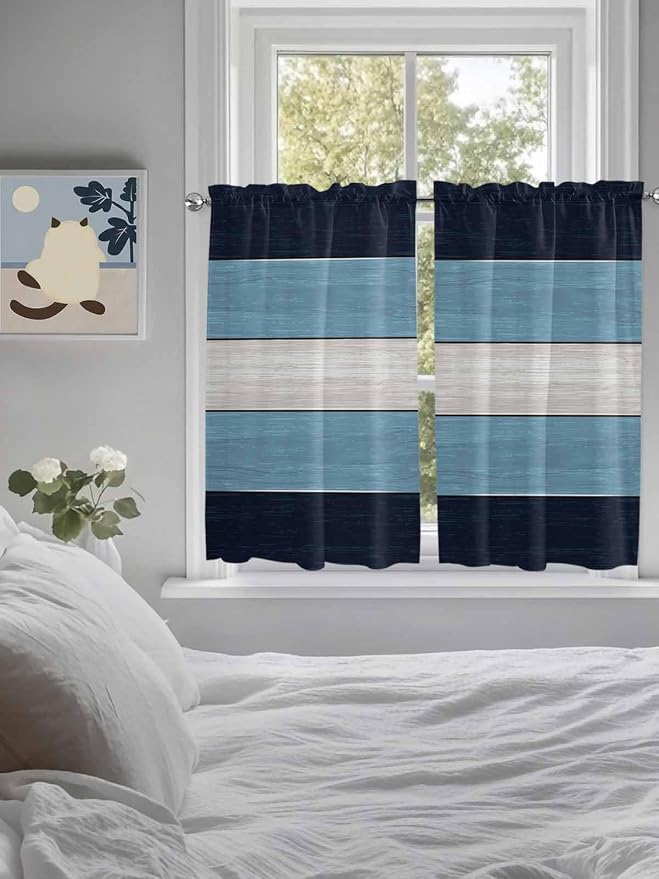 Vintage Country Woodcuts Window Valance Curtains, 2 Panel - Image 3