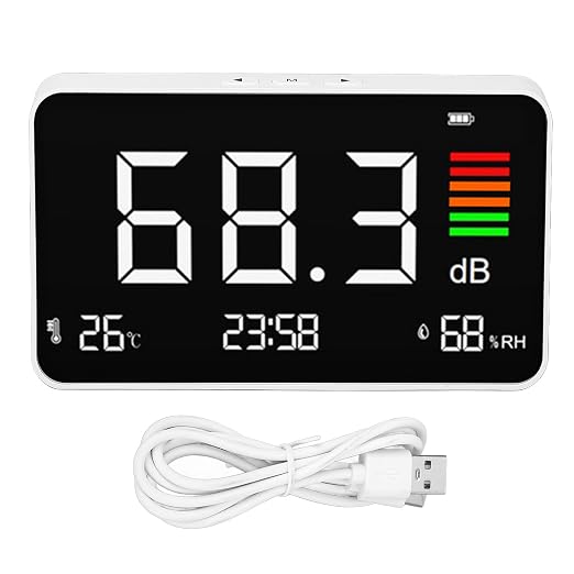Digital Decibel Meter, 30-130dBA Desktop Digital Sound Level Meter by Unknown