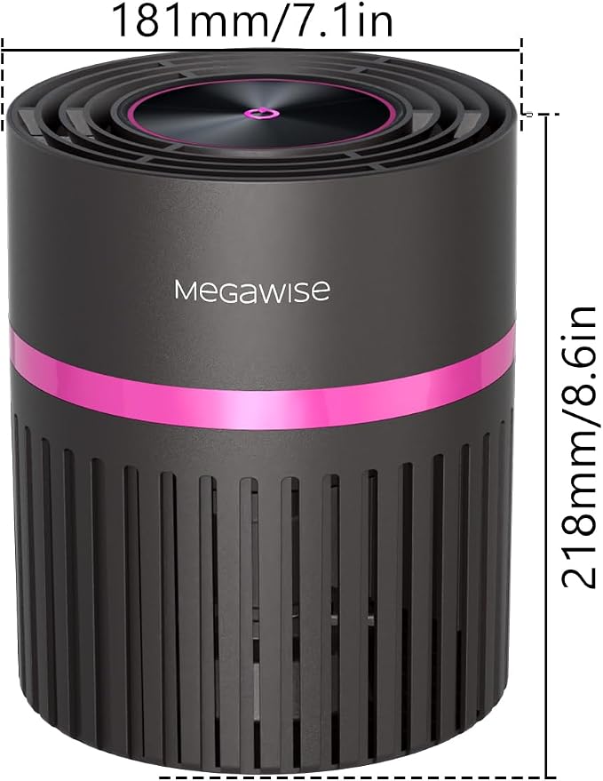 MEGAWISE Portable Air Purifier, H13 True HEPA 3-in-1 Filter, 99.97% 0.3 Micron - Image 6