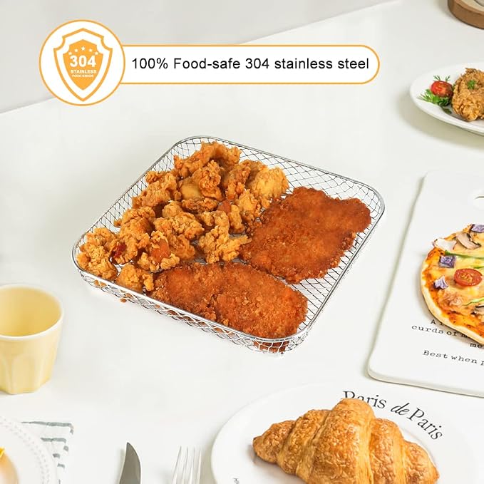 BYKITCHEN 8 inch Square Air Fryer Rack, Square Air Fryer Accessories - Image 5
