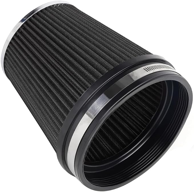 6" 152 mm High Flow Inlet Air Filter, Air Intake Cone Filter Replacement by MUGERACING