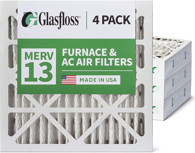 Glasfloss 20x20x4 MERV 13 AC & Furnace 4" Depth Air Filters. Box of 4. Actual - Image 5