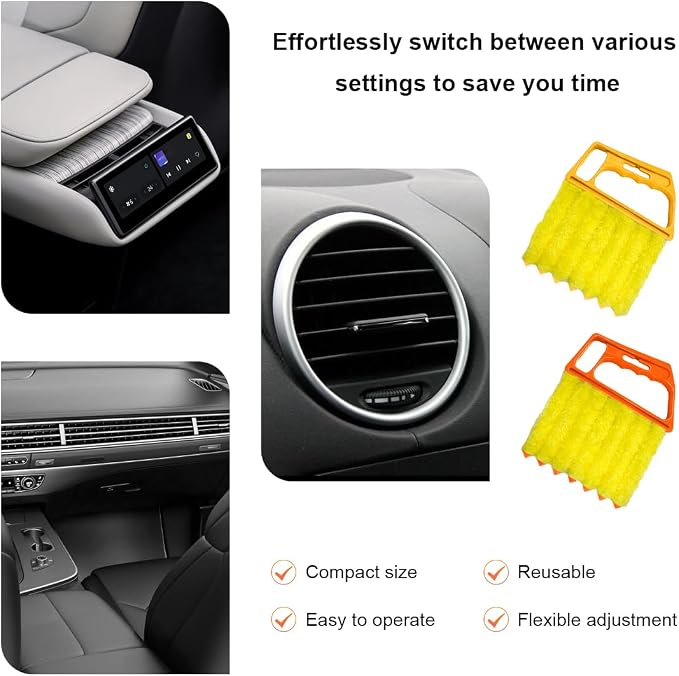 Sun Walker 2 PCS Blind Cleaner Duster Tool, 7-Finger Auto Dusting Cleaner Brush - Image 6