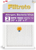 Filtrete 20x25x1 AC Furnace SMART Air Filter, MERV 12, MPR 1500, Track Filter by Filtrete
