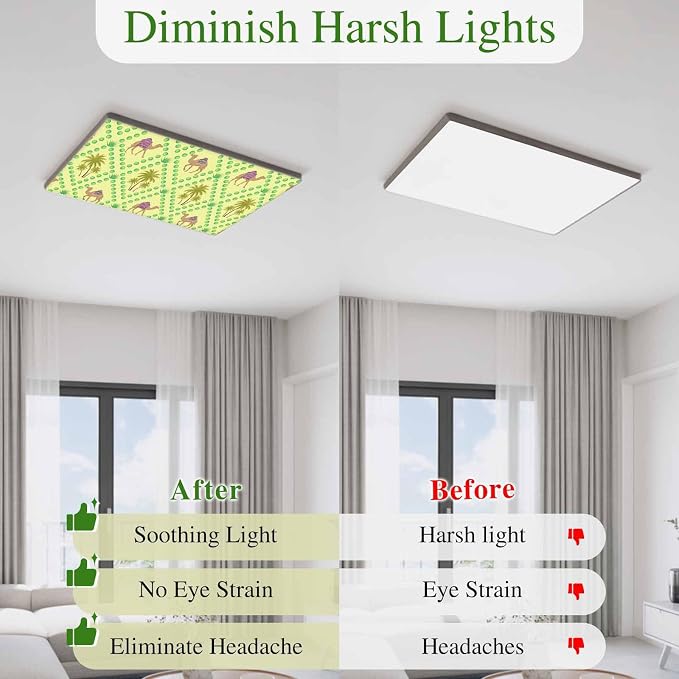 2 Pack Fluorescent Light Cover, Desert Sand Camels Light Covers - Image 6