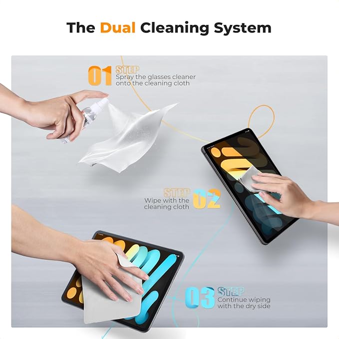 K&F CONCEPT Lens Cleaner Spray Kit | 60ML Glasses Cleaner x1 + Microfiber - Image 7