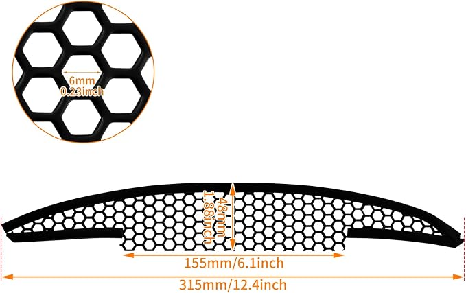 Motorcycle Mesh Fairing Grill Top Vent Grille Screen Fit - Image 6