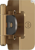 Amerock BPR8719CZ | Cabinet Hinge | 1/2 inch Overlay Single Demountable | by Amerock
