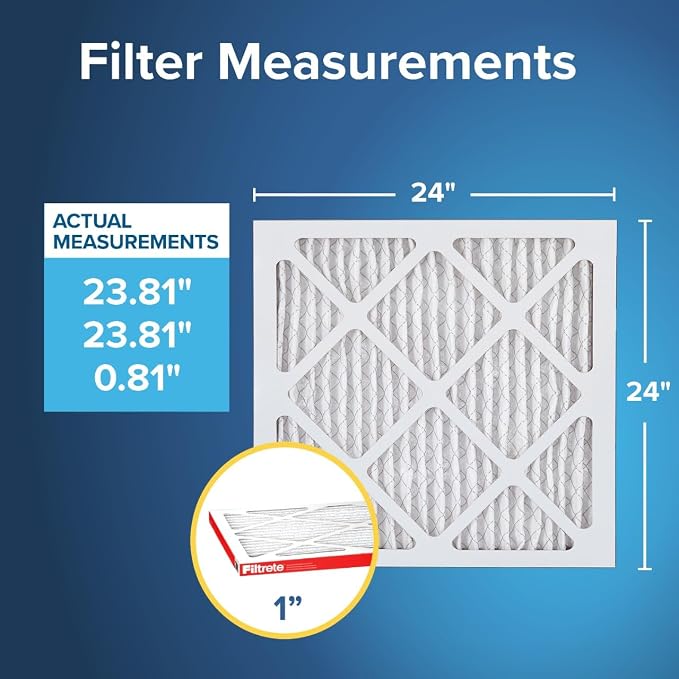 Filtrete 24x24x1 AC Furnace Air Filter, MERV 11, MPR 1000, Micro Allergen - Image 2