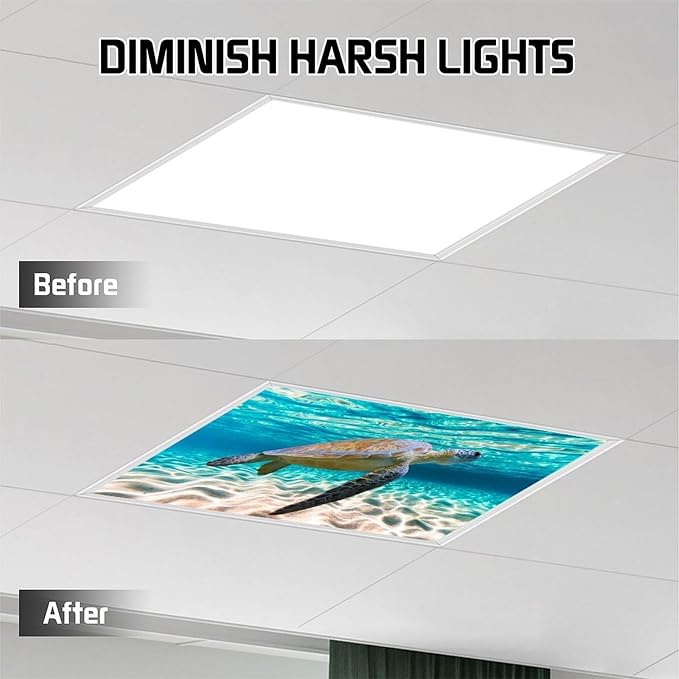 2 Pack Sea Turtle Fluorescent Light Cover - Image 4