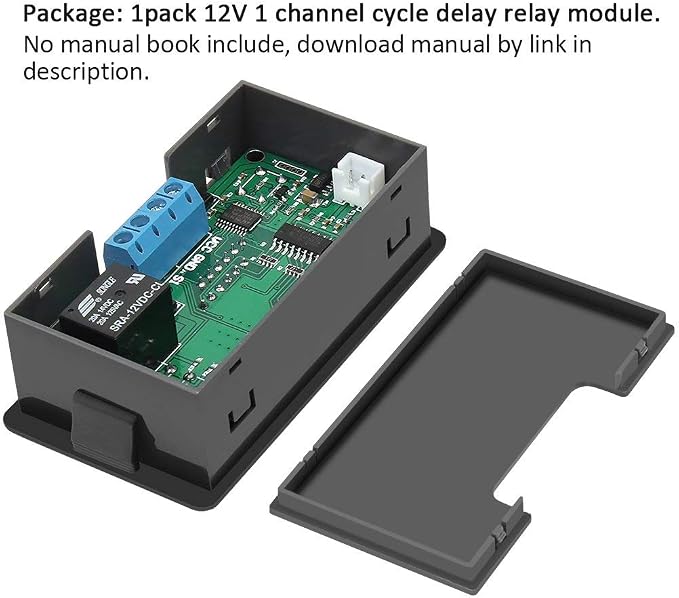 ICSTATION Delay Relay Module, DC 12V 10A Time Delay Switch 0-999s/min/h Timer - Image 4