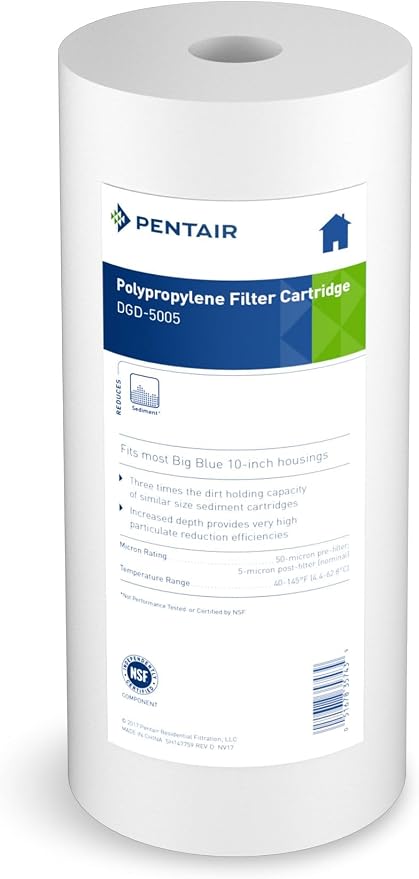 Pentair Pentek DGD-5005 Big Blue Water Filter, 10-Inch Whole House Sediment by PENTAIRPENTEK