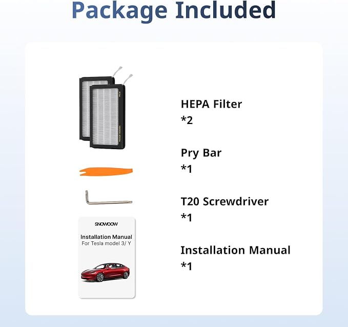 Tesla Model 3/Y HEPA Cabin Air Filter 2 Pack | PM2.5 Activated Carbon - Image 7