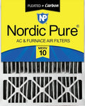 Nordic Pure 20x25x5 Pleated MERV 10 Plus Carbon Air Filter 1 Pack | Actual by NordicPure