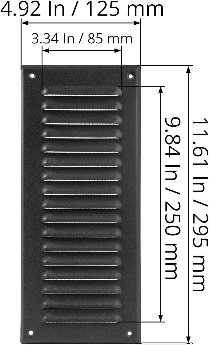 3'' x 10" Inch Rectangular Ventilation Grille - Image 2